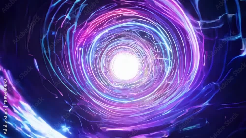 Poster a pulsating vortex of colors and shapes illuminates the screen representing a burst of powerful ener