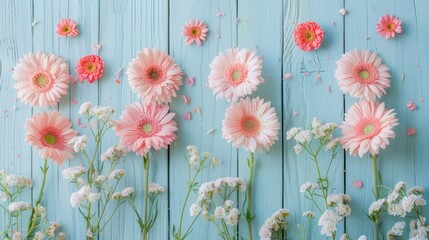 Obraz premium The pink gerbera daisies