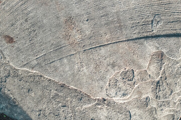 The texture of the gray plaster is textured close-up