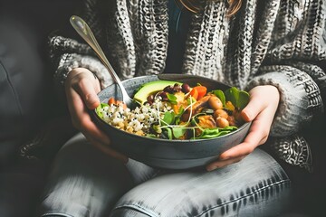 Hands Holding Healthy Vegan