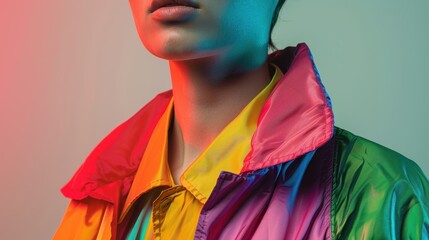 Fototapeta premium A Colorful Neon Jacket