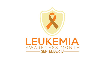 leukemia awareness month is observed every year on September.Holiday concept background, placard, banner design template Vector illustration background design.