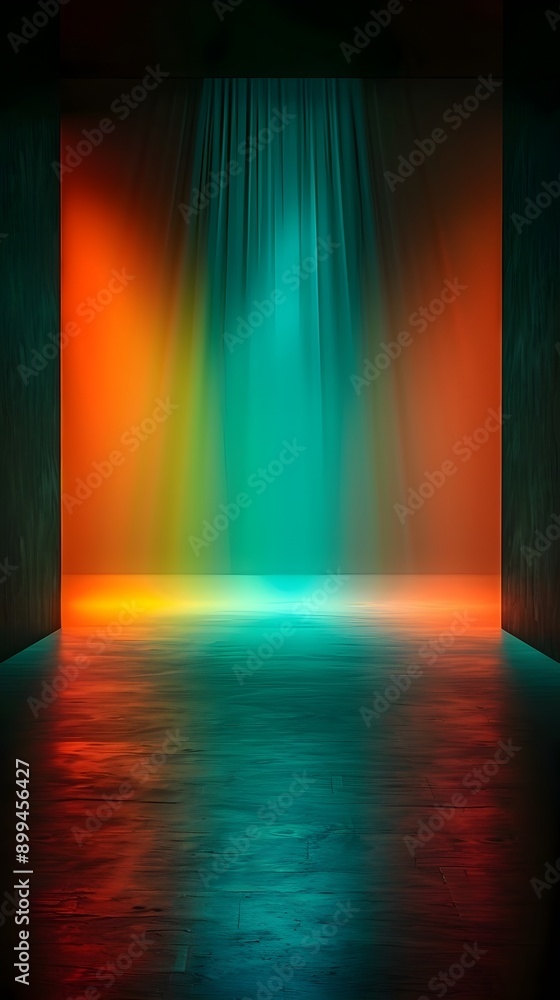Poster smooth neon gradient backdrop for product presentation with vibrant colors and clean copyspace