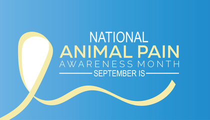 Animal Pain Awareness Month is observed every year on September.Holiday concept background, placard, banner design template Vector illustration background design.