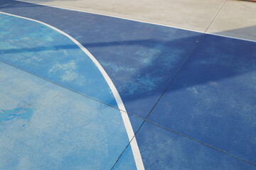 Basketball court yard in a neighborhood of Bilbao