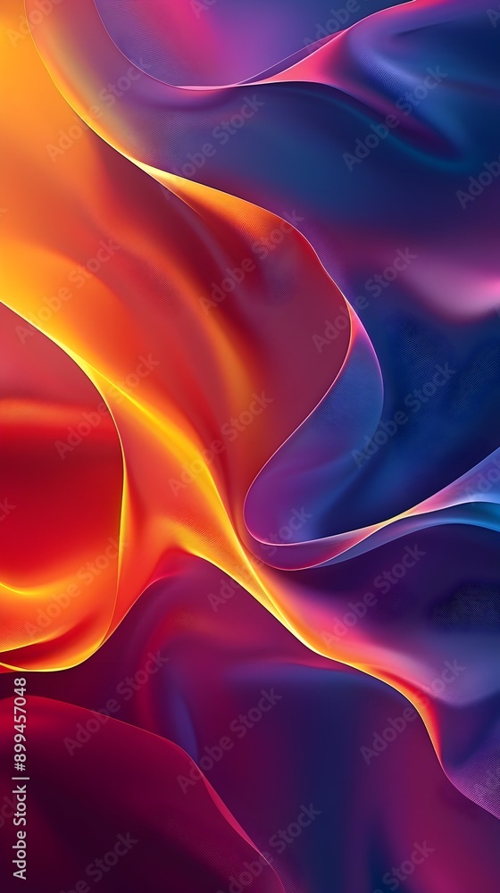 Aufkleber neon gradient background with smooth transitions of blue and orange ideal for product showcase and m