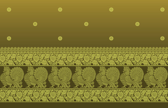 beautiful graphic saree design and this sari design is in Indian style which is for textile fashion industry and it can be used as wallpaper backdrop and website bg this style is originated in india 