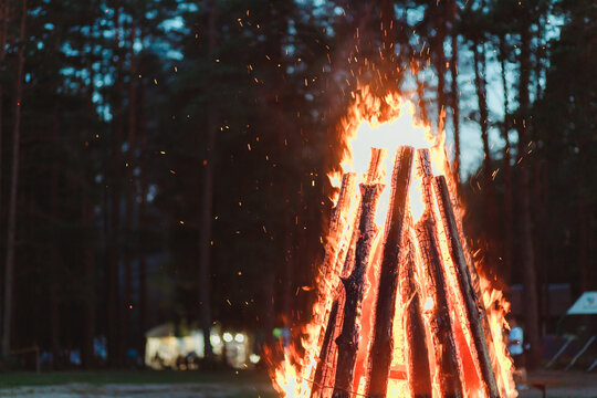 Great ritual bonfire on the Old Slavonic holiday