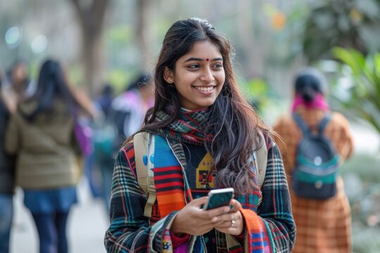 Indian university students at Somaiya College of Engineering campus.