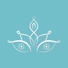 Vector template of logo Tantra Yoga. Yoga, meditation and relax.