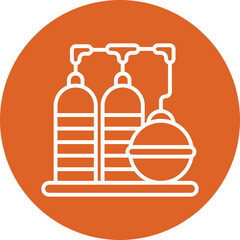 Chemical Plant line circle icon