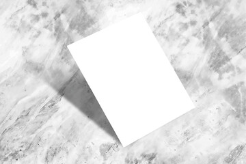 Paper Mockup on Classic White Marble Background