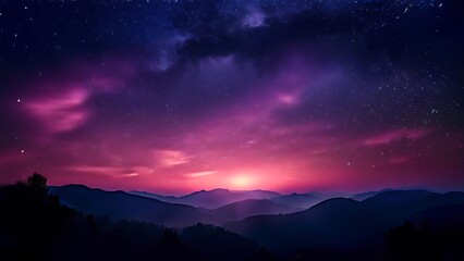 Fototapeta premium sunset in the mountains