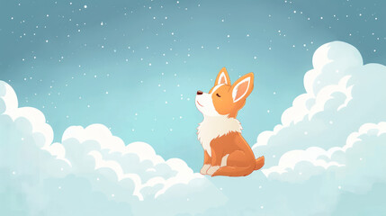 Obraz premium Cute and Detailed German Shepherd Dog Cartoon Vector Art