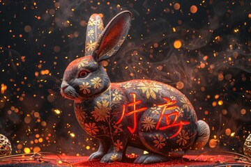 Celebrate Chinese New Year 2023 with rabbit themed art.