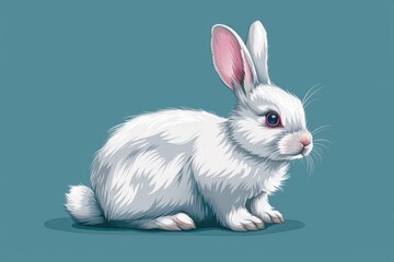 Obraz premium Vector rabbit icon for Easter and Mid Autumn Festival.