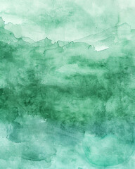 Naklejka premium Calming watercolor background with varying shades of green, resembling abstract landscapes