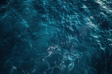 Fototapeta premium Blue sea surface from above