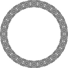 Abstract mandala pattern.Geometric shape.Unusual flower shape.Design for a wallpaper, shirt ,tile,Henna, Mehndi,  Decorative ornament in ethnic oriental style.