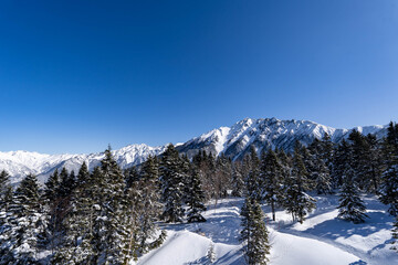残雪期の西穂高岳