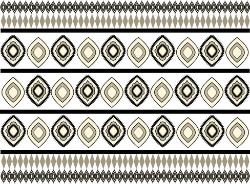 Geometric Ethnic Oriental Seamless Pattern Traditional Design Background, Carpet, Wallpaper, Clothing, Wrapping, Batik, Fabric, Vector, Illsutration, Embroidery Style