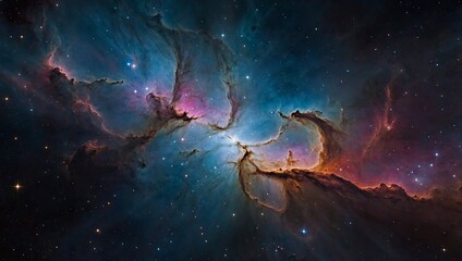 Expansive nebula creating a tunnel effect with stars at the end
