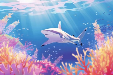 Naklejka premium Majestic Humpback Whale Close-up. Beautiful simple AI generated image in 4K, unique.