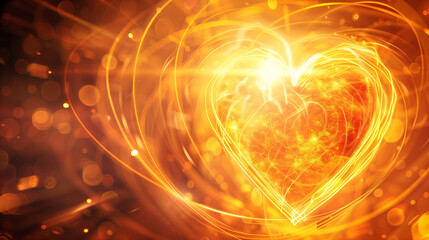 Heart-Shaped Light Warm Glow Comforting Radiant Being Gentle Illumination