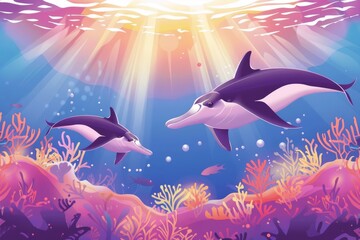 Fototapeta premium Majestic Humpback Whale Close-up. Beautiful simple AI generated image in 4K, unique.