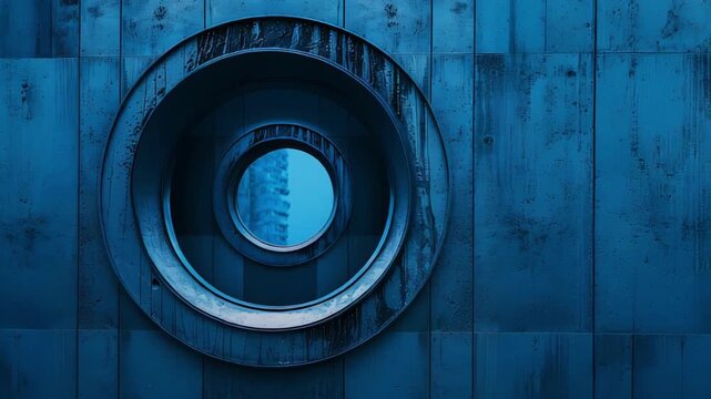 3d logo motion with smooth camera zoom effect circle blue logo 