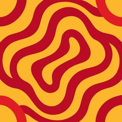 Fototapeta premium wavy chaotic background with yellow-red lines