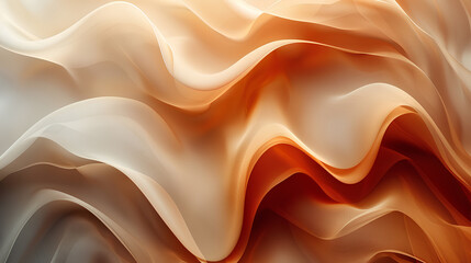 Obraz premium Abstract Wave Patterns in Gradient Shades of brown and Cream background