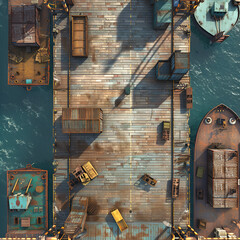 Modern Battle Map  for RPG ,Map for Dungeons and Dragons,DnD map, Tabletop Role-Playing Games, Adventure Game Background, Top-Down View