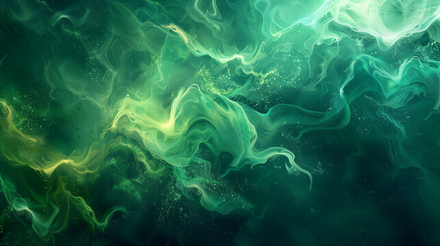 Green gradient abstract wavy background for wallapers and websties