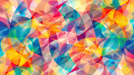 Colorful Tessellated Pattern Background AI Generative
