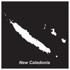 New Caledonia map icon design