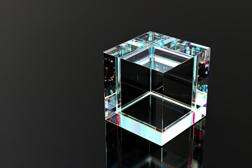 3d geometric pattern with blue and purple glass cubes, in the style of photogram, dark reflections, close-up shots, elongated shapes. Beautiful simple AI generated image in 4K, unique.