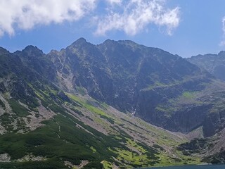 Naklejka premium Beautiful view of the mountains and Czarny Staw Gasienicowy