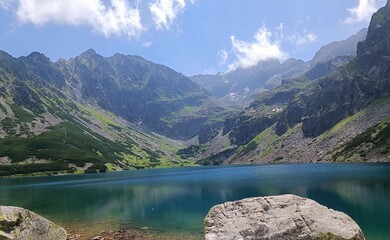 Beautiful view of the mountains and Czarny Staw Gasienicowy © Grzegorz