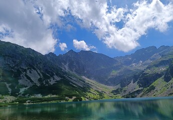 Beautiful view of the mountains and Czarny Staw Gasienicowy