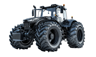 Obraz premium Big Powerful Agricultural Tractor Isolated on Transparent PNG Background, Generative AI. 