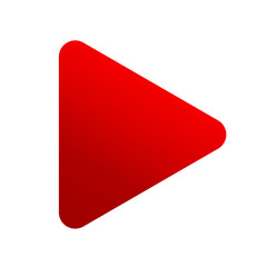 Red Play Button Isolated