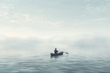 Holographic low-poly northen lake with forest landscape. Beautiful simple AI generated image in 4K, unique.