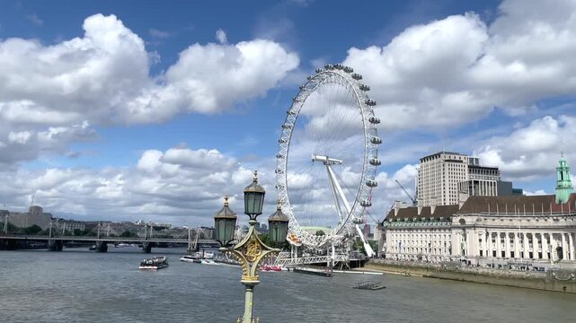 A Shot of London Eye or Millennium Wheel at London,United Kingdom
