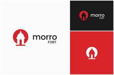 El Morro Fortress Fort Castillo Castle Bartizan History Monument Vector Logo Design Illustration