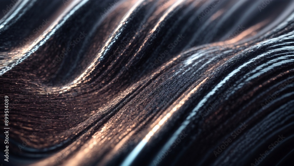 Poster abstract metal texture: a mesmerizing close-up of a metallic surface, its abstract, flowing lines an