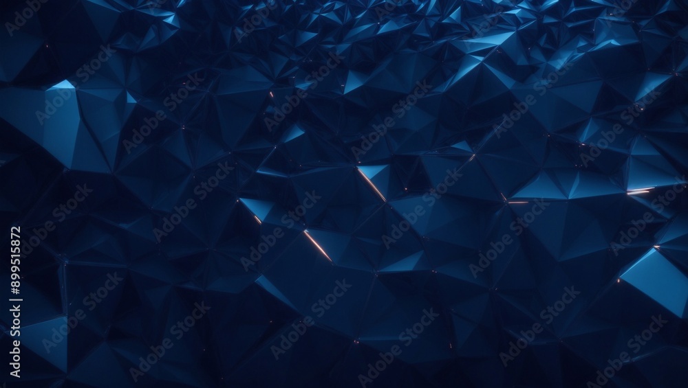 Poster abstract blue geometric background: a mesmerizing 3d abstract design of geometric shapes, rendered i