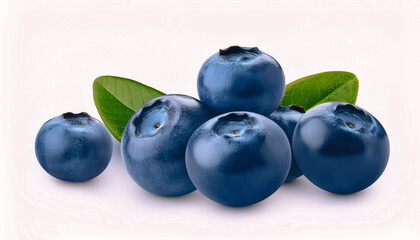 Fototapeta premium Tasty ripe Blueberry isolated on white background