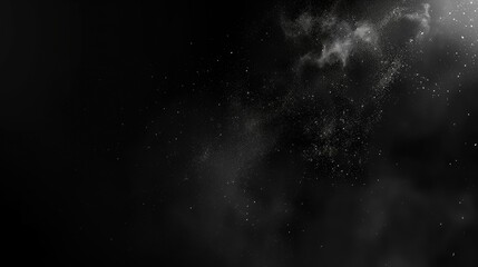 Ambient dust animation with light smoke and particles floating around, black background. Ideal for ambient dust overlay effects and atmospheric ambient animation