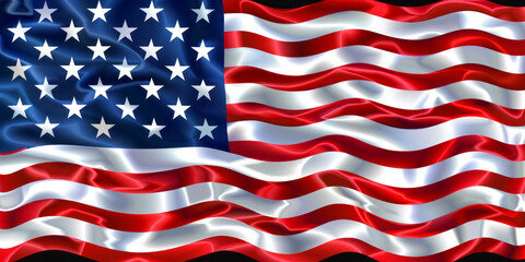 Waving American Flag in High Resolution